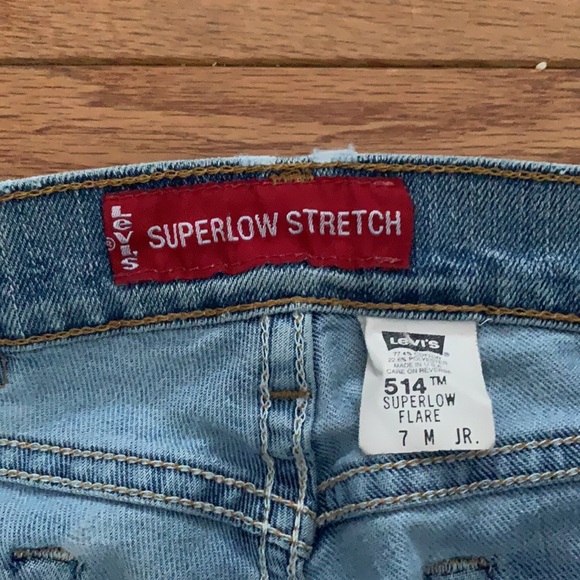 Levi’s distressed super low jeans, one of a kind patches!! - Picture 5 of 5